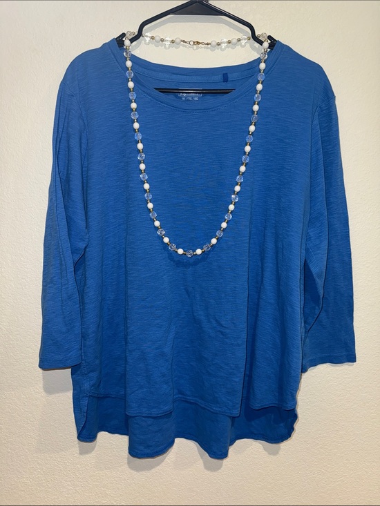 Kirkland Signature Tops - Kirkland Signature size XL blue top and a beautiful necklace bundle!